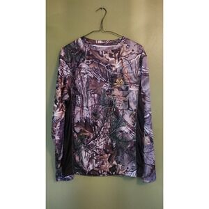 Realtree Xtra Camo Long‎ Sleeve Shirt. Mens Medium. Brown.